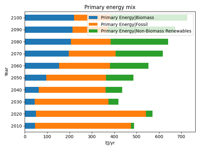 Primary energy mix